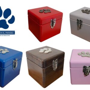 Cofre Mediano Broche — urna personalizada para cremación de mascotas